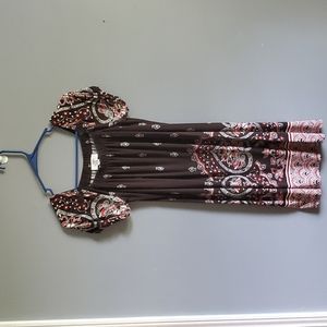 Loft, Ann Taylor, black, white and red, short sleeve dress, size XXSP